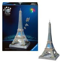 Ravensburger 3D puzle ar LED gaismu: Eifeļa tornis