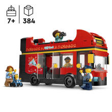 LEGO City Sarkanis Divstāvu Ekskursiju Autobuss