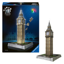 Ravensburger 3D Puzle ar LED Gaismu: Lielais Ben