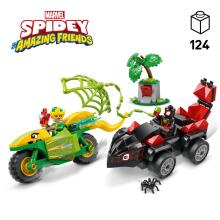 LEGO Spidey Spin un Elektro Dinosaurus Transportlīdzekļa Aizturēšana