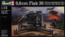 Revell пластиковая модель 8,8 см Flak 36 и Sd.Ah.202 1:72