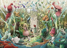 Ravensburger puzle 1000 gabali Slepenais dārzs