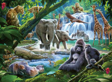 Ravensburger puzle 100 gab. Džungļu ģimene