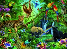 Ravensburger puzle 200 gab. Dzīvnieki džungļos