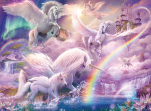 Ravensburger puzle 100 gab. Pegasus vienradži