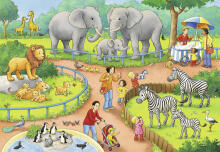 Ravensburger puzle 2x24 gabali A Day at the Zoo
