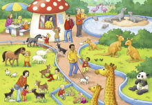 Ravensburger puzle 2x24 gabali A Day at the Zoo