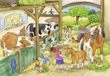 Ravensburger puzle 2x24 gabali Priecīgā lauku dzīve