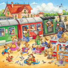 Ravensburger puzle 3x49 gabali brīvdienas laukos