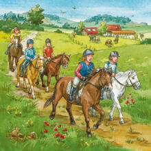 Ravensburger puzle 3x49 gabali A Day with Horses puzle