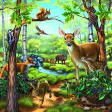 Ravensburger puzle 3x49 gabali dzīvnieki