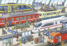 Пазл Ravensburger 2x24 шт. Занятая железнодорожная станция