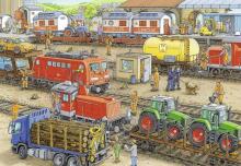 Пазл Ravensburger 2x24 шт. Занятая железнодорожная станция