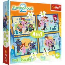 TREFL DISNEY ZOOTROPOLIS Pužļu komplekts 4in1