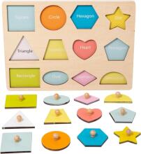 Adena Montessori Wooden Art.294587  Деревянная развивающая доска- пазл Монтессори