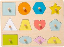 Adena Montessori Wooden Art.294587  Деревянная развивающая доска- пазл Монтессори