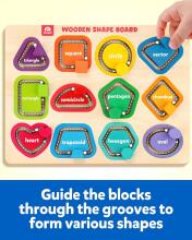 Coogam Wooden Colour Shape Art.294588  Деревянная развивающая доска- пазл Монтессори