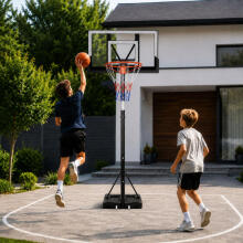 Basketball hoop, adjustable up to 305 cm, freestanding, backboard, rim, MultiGarden
