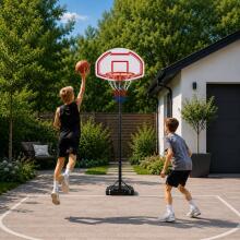 Basketbola grozs, regulējams līdz 210 cm, brīvi stāvošs, aizmugurējā siena, riņķis, MultiGarden