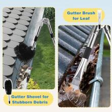 Bebe Basic Gutter Cleaner Art.294720 regulējams notekcauruļu tīrītājs, teleskopisks rokturis ar 180° grozāmu galvu un nomaināmu birsti