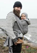 La Bebe™ Huggi Sling Cotton Grey Cloud Art.294742 Тканый слинг из натурального хлопка (470x54 см)