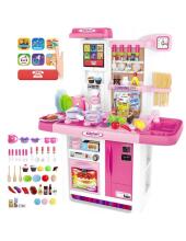 WOOPIE Кухня MY LITTLE CHEF Сенсорная панель с звуком и циркуляцией воды Розовая