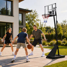 Regulējams basketbola grozs līdz 305 cm brīvi stāvošs tablo riņķis MOVEPRO
