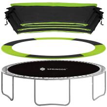 Batuta pārvalks TP-8FT 244 cm melns ar zaļu apmali