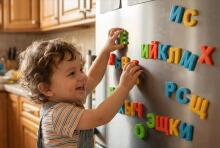 Magnetic Alphabet Art.294958 Magnētiskie burti (krievu. val.)