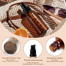 Empty Glass Bottles Brown with Sticker Funnel Art.294985   stikla pudele ar uzlīmes piltuvi un dozatoru,50ml,1gab