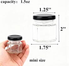 Tebery  Jam Jars Art.294988  ievārījuma burka ar etiķeti, 45 ml, 1 gab.