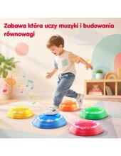 WOOPIE Interaktīvie līdzsvara akmeņi ar skaņu un gaismu 5 gab.