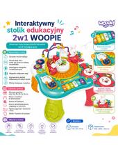 WOOPIE BABY Izglītojošais interaktīvais galds 2in1 ar klavieru skaņām