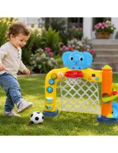 WOOPIE BABY Интерактивный спортивный центр 2в1: Гол и корзина с элементом слона