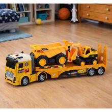 Construction Vehicles Set Truck Tow Truck Excavator Dump Truck Lights Sound