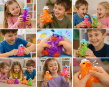 I-Toys Duck Squishy Antistress Art.295916 Anti-stress toy "Duckling" with glitter and a squishy sound