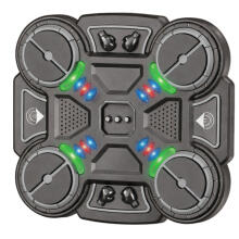 Interactive Musical Boxing Shield with LED Lights 3 Levels Black