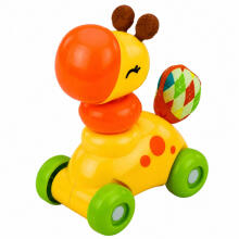 Interactive Sensory Toy Giraffe Car For Toddlers Yellow