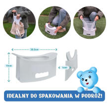 EasyGo Foldable Travel Potty, Light Grey, Potette