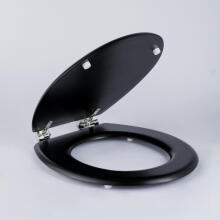 Beldray LA032355BFPEU7 Wooden Toilet Seat, Black