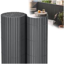 Balcony cover (500 x 180 cm) PVC masking mat for fence, terrace, fence dark gray