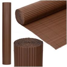 PVC cover masking 500x100 cm mat for balcony, terrace, fence, brown