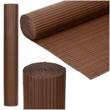 PVC cover masking 400x100 cm mat for balcony, terrace, fence, brown