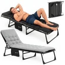 Складная кемпинговая кровать Springos CS0190, чёрная