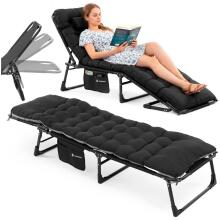 Складная кемпинговая кровать Springos CS0190, чёрная