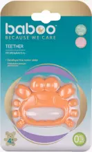 Baboo Silicone Teether Crab Art.296459 Augstākas kvalitātes - silikona grabulis (100% dabisks)