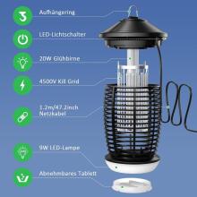 Insect Killer Electric Mosquito Art.296480 Электрическая ловушка для комаров и мух, водонепроницаемая IPX6, лампа от комаров с зарядкой USB-C