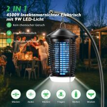 Insect Killer Electric Mosquito Art.296480 Электрическая ловушка для комаров и мух, водонепроницаемая IPX6, лампа от комаров с зарядкой USB-C