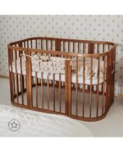 Waldin Baby Collection Bed Crib  7 in 1 Art.296539 Vintage Многофункциональная деревянная кроватка-трансформер 7 в 1 с матрасом