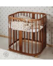 Waldin Baby Collection Bed Crib  7 in 1 Art.296539 Vintage Многофункциональная деревянная кроватка-трансформер 7 в 1 с матрасом
